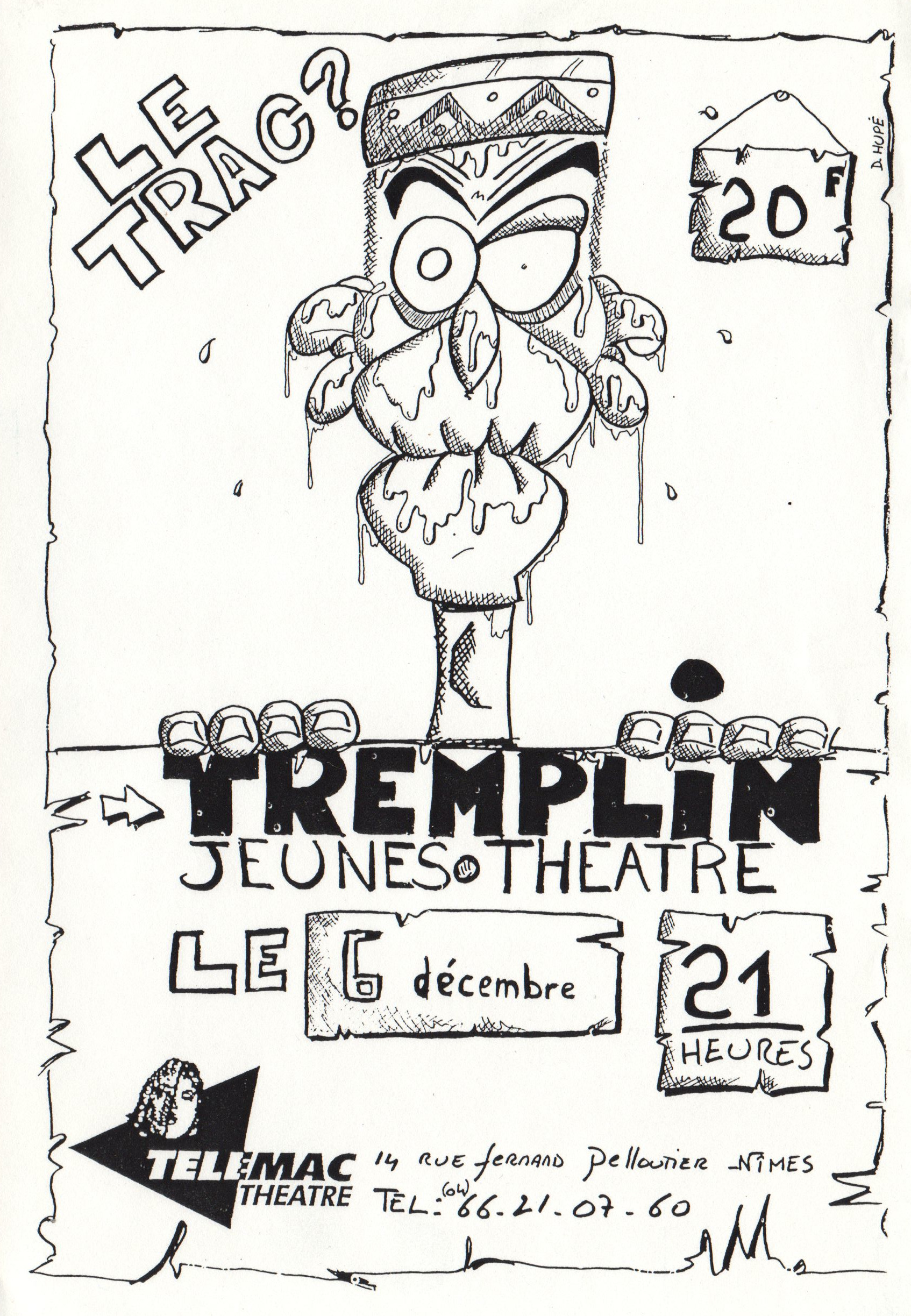 Tremplin jeune au Télémac théâtre - tract